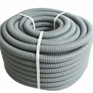 Tubo corrugado flexible PVC gris